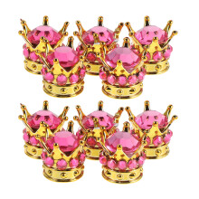 10Pcs Plastic Pink Rhinestone Tire Valve Stem Caps for Cars Motorbikes