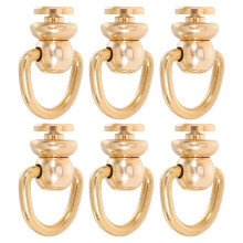 6St Brons Handtas D Ring Met Schroeven Voor Rotatable Lederwerk