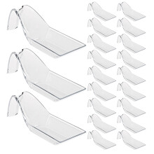 150Pcs Stackable Transparent Mini Catering Plates with Anti-Slip Edges