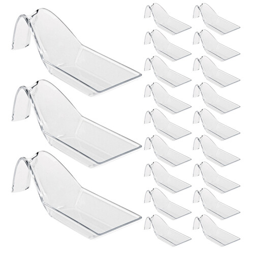150Pcs Stackable Transparent Mini Catering Plates with Anti-Slip Edges
