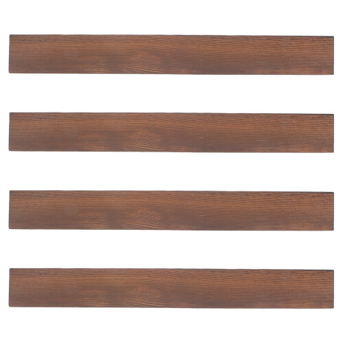 4Pcs Carbonized Hardwood Wood Strips Stable Craft Blocks Coffee
