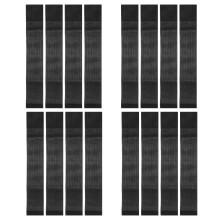 16Pcs Black Elastic Memorial Armbands Adjustable for Team Sports