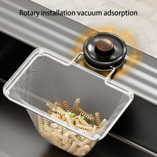 Adjustable Suction Cup Sink Strainer With Debris Mesh Bag For-A 2