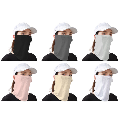 Soft Durability Sun Protective Face Cover Quick-Dark Grey 1