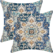 Boho hørpudebetræk 40x40 cm sæt med 2