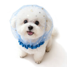 Fashionable Pet Head Cover Design To Restrict Licking And-Blue