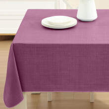 Burgunderrote Vinyl-Tischdecke mit Flanellrückseite, 60 x 104 Zoll