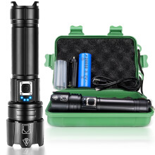 XHP70.2 LED-Taschenlampe Schwarz 10000 lm 5 Modi Zoombar