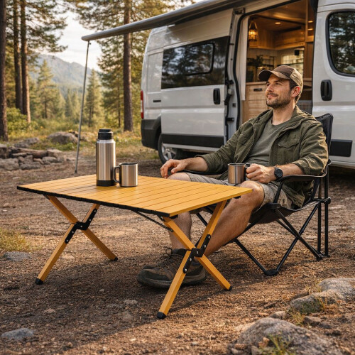 Klappbarer Campingtisch 90x60 cm mit Tragetasche 1