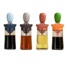 4pcs Silicone Brush Oil Cruet Bottle Pastry Brush for Barbecue Cooking Grill Culinary Novel Kitchen Accessories