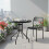 Runder Gartentisch, 80 cm Durchmesser, Sicherheitsglas, mit Schirmloch 3
