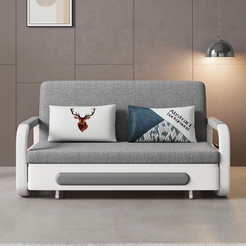 Modern Grey 2-seater Sofa Bed 128cm With Storage 1