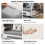 Modern Grey 2-seater Sofa Bed 128cm With Storage 4