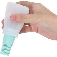 2Pcs Oil Bottle with Silicone Basting Brush, Oil Bottle Brush Soft Silicone BBQ Brush Pastry Basting Brush Cooking Brush for Baking, Cooking Food