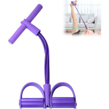 4 Bande elastiche tubolari con maniglie per esercizi plantari, allenamento completo per tutto il corpo, addominali, stretching e allenamento