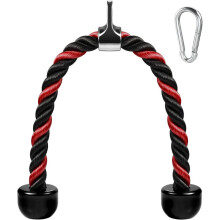 Cavo per tricipiti da 27/36 pollici, resistente, in nylon intrecciato con impugnatura antiscivolo, per macchine a cavi e sistemi di pulegge.