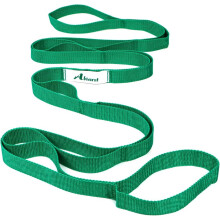 Cinghia per stretching yoga a 10 anelli, non elastica, per fisioterapia, pilates, allenamento di flessibilità e palestra, 75 pollici.