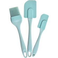 3pcs Kitchen Spatula Pastry Brushes and Heat Resistant Silicone Spatula - Silicone Utensils Set of 3