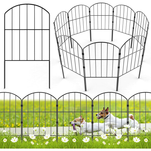 Tuinhek van metaaldraad, 10 panelen, 3,2 meter x 61 cm