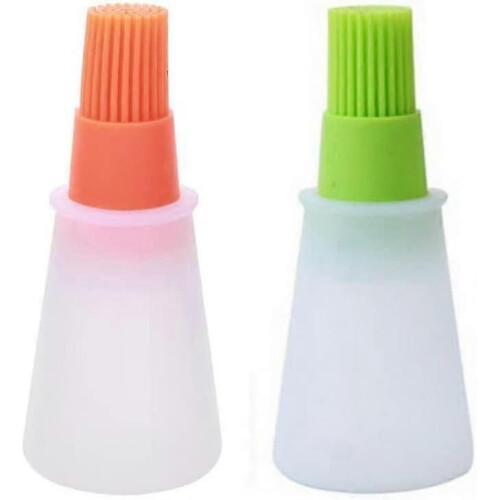 BBQ/Pastry Basting Brushes Set of 2,Green and Orange