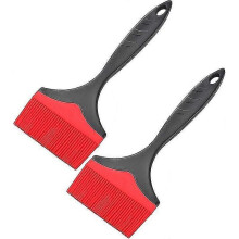 Large Silicone Basting Pastry Brush Wide Silicone Basting Brush for Grilling,Heat Resistant Brushes Spread Oil Butter Sauce Set of 225*10CM red blac