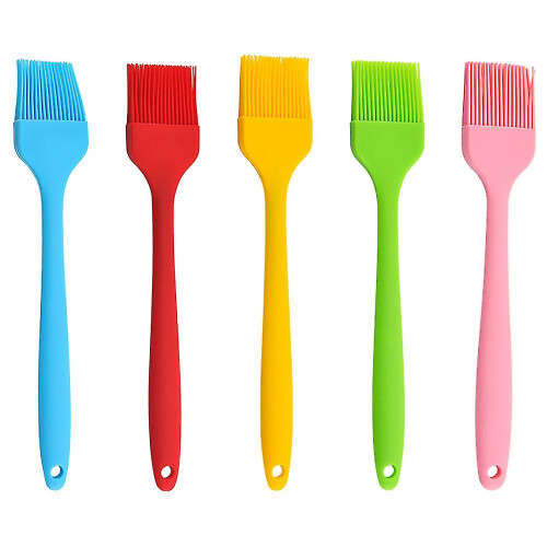 5-piece Kitchen Heat-resistant Barbecue Pastry Silicone Brush Set