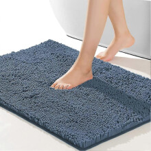 Bath Mat Lake Blue Bathroom Mat, 40cm  60cm, Non-slip Bath Mat, Thick Soft Durable Bath Mat for Bathroom, Easier To Dry, Plush Mat for Bathtub, Rain S