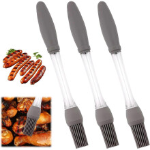 3pcs Silicone Oil Brush, Basting Pastry Heat Resistant Butter Spread BBQ Sauce Brush for Cooking Grilling Baking Kitchen Gadget Home Outdoor Use