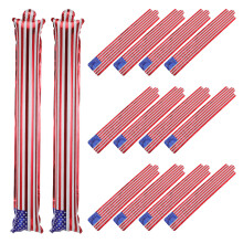 100St Inflatable Lawaai Makers Ballon Sticks Rood-Wit- Voor Feest