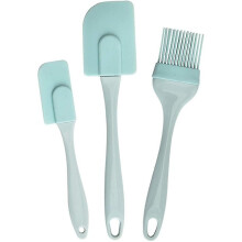 Pastry Brush Set, 3-piece Baking Set with Dough Scraper And Oil Brush, Silicone Gift