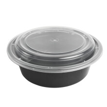 (32oz - 946ml, 30) Reusable Food Container Takeaway Clear Lids Salad Hot Safe Cold Meal Food Grade