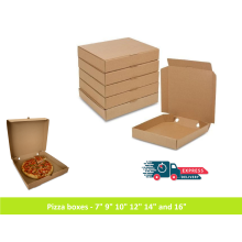 (9", 1) Pizza Boxes, Takeaway Pizza Cake Strong Quality Postal Boxes Brown 7" - 16" inch