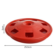 (Flat Drinker - Large) Chicken Feeder Drinker Food Dispenser Waterer Bucket Poultry Hen Bird Plastic