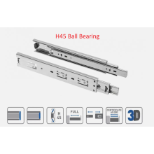 (H45 Ball Bearing (45mm), 250mm) Drawer Runners Heavy Duty Steel Ball Bearing Soft Close Push to Open Up to 100kg