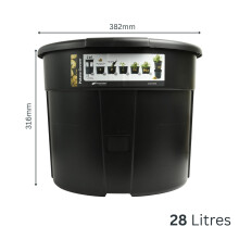 (28L (D392mm x H316mm), Single Pot) Potato Grower Vegetable Pot Planter Growing Grow Home Garden Balcony 28L 12L