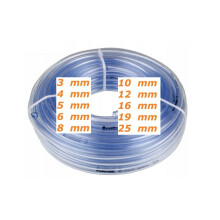(50m, ID 4mm x OD 6mm) CLEAR PVC TUBING HOSE PIPE TUBE FLEXIBLE FISH POND HYDROPONICS PLASTIC WATER UK
