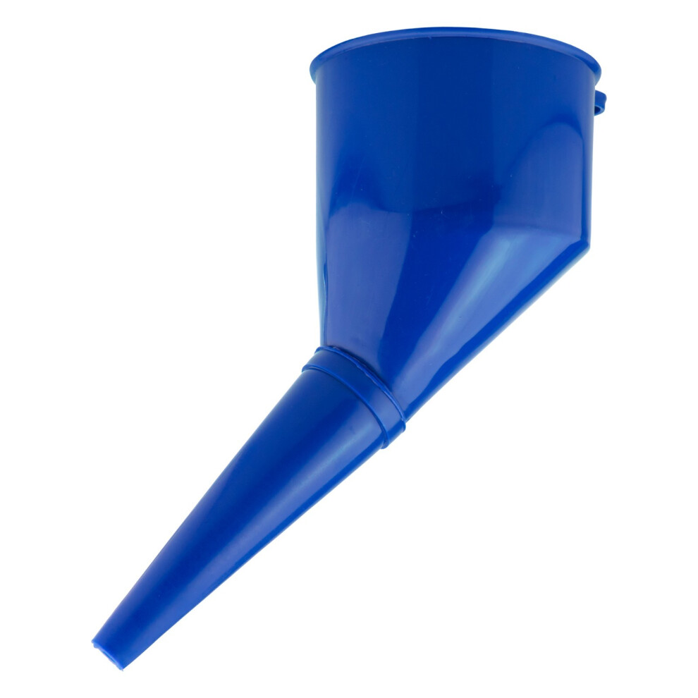 (Blue) Angled Car Fuel Funnel With Built-In Filter Strong Plastic Diesel Oil Petrol Blue 5063873001746