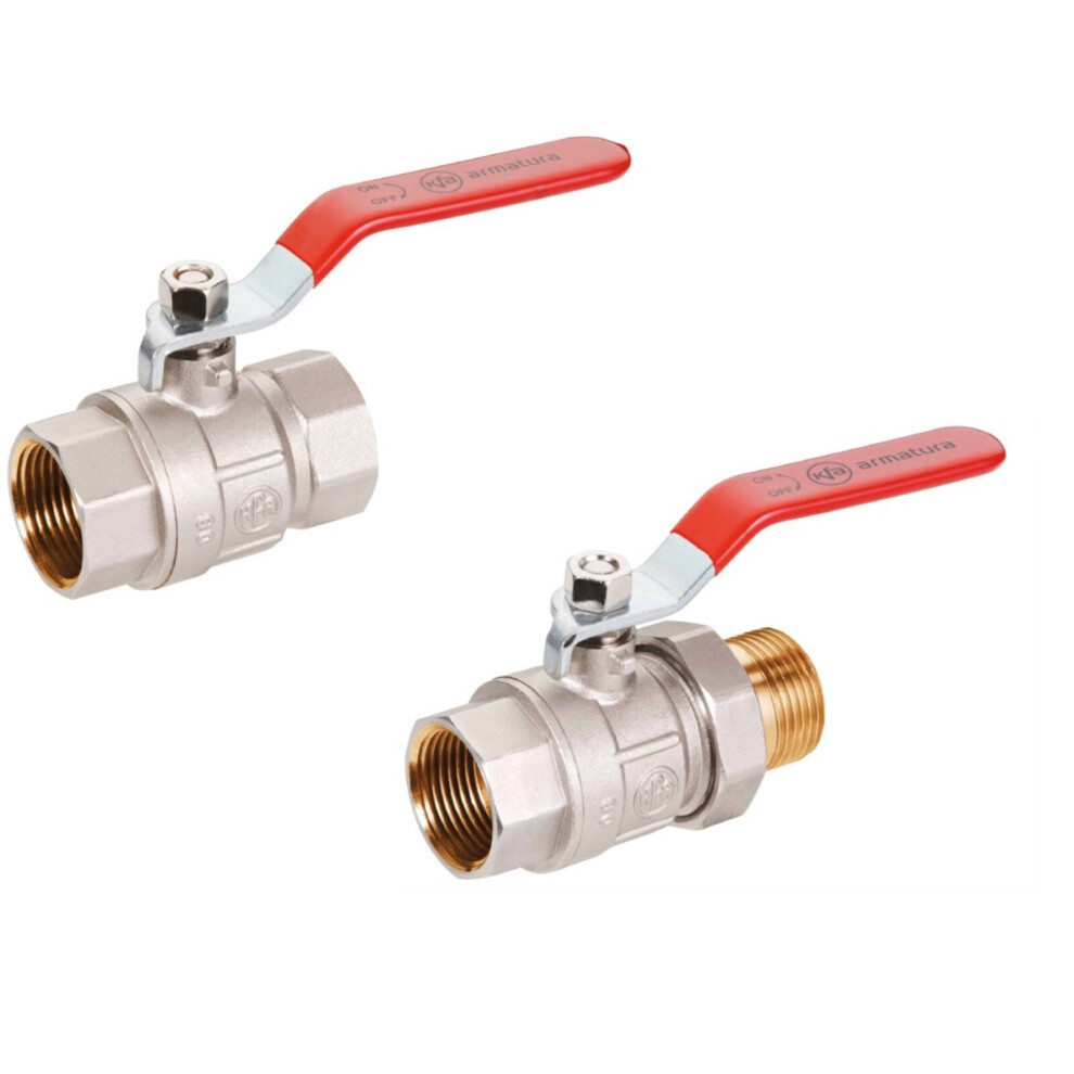 (1.5" Female - Female) Ball Lever Valve Full Flow Ball Lever Valve Bsp Pipe Thread M/F/ F/F 1/2 3/4 1" 5056697219220