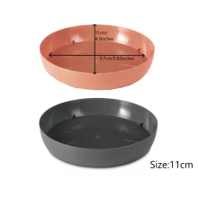(Anthracite, 11cm ) Round Plastic Water Plant Pot Saucer Trays Terracotta Anthracite 12sizes 8-51cm