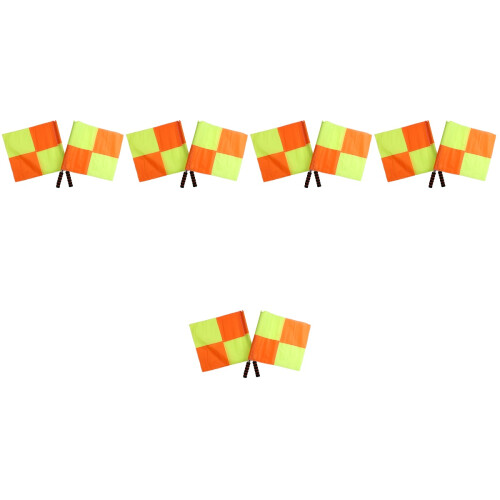 10Pcs Football Referee Flags Vibrant Colors Sweatproof Handle Flags 2