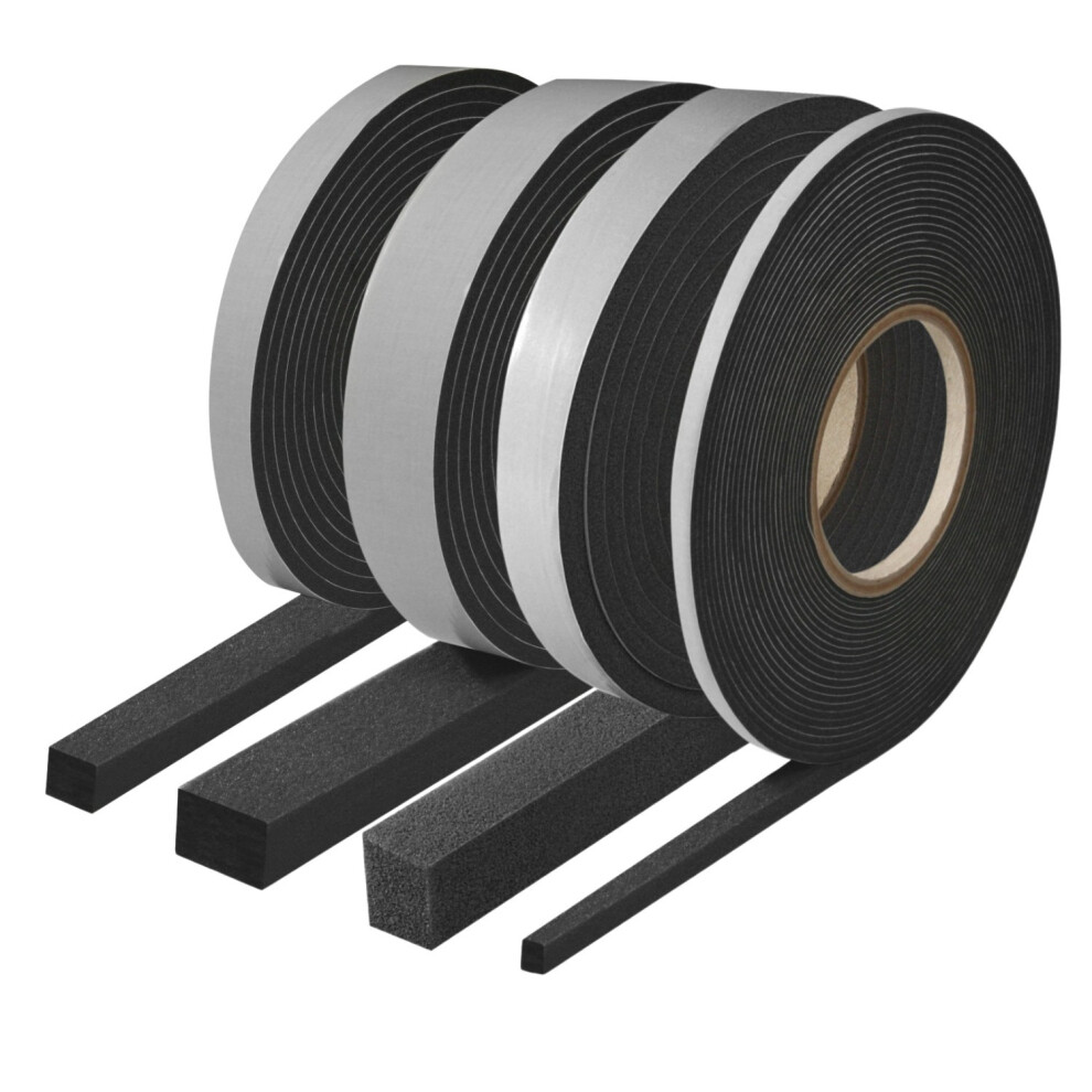 (10Mm X 2Mm X 12.5M) Compressible Self-Expanding Foam Tape Sealing Adhesive Expand Multiple Sizes 5063873006178