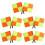 10Pcs Football Referee Flags Vibrant Colors Sweatproof Handle Flags 5