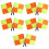 10Pcs Football Referee Flags Vibrant Colors Sweatproof Handle Flags 6