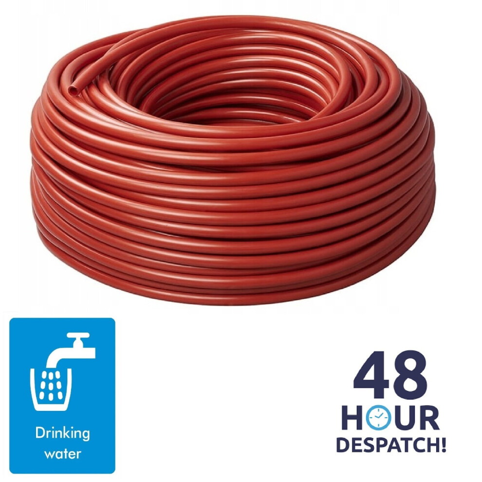 (4 Metres) Fresh Food Safe Drinking Water Hose Pipe Caravan Motorhome Boat 10Mm 3/8" Red