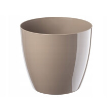 (Beige, 28 cm) Waste Paper Basket Dust Bin Round Plastic Step Office Bathroom 2 Sizes 20 Colour