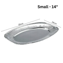 (Small, 5) Disposable Aluminium Foil Platter Catering Serving Party Serving Trays S M L
