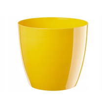 (Yellow, 23 cm) Waste Paper Basket Dust Bin Round Plastic Step Office Bathroom 2 Sizes 20 Colour