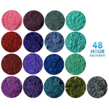 (WHOLE SELECTION - 17 Colours, 25g Jar) Mica Cosmetic Powder Candle Melts Bath Bombs Soap Dye Nail Polish Grout Jar 10g