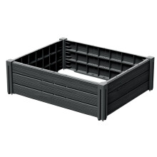 (Brown, L75.6cm x W61.8cm x H23cm) Raised Plant Bed Box Garden Vegetable Grow Bedding Plastic Decorative Modular