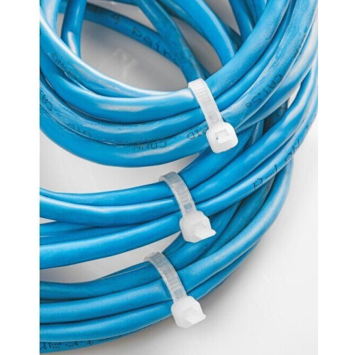 GTV (4,8 x 200 mm) Cable Zip Ties [100 PACK] Nylon Wraps High Quality Strong Small/Thin/Long/Thick
